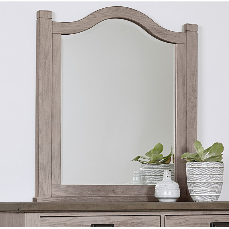 Erving Wood Flat Dresser Mirror, Dover Grey, 37.75" H x 35.5" W
