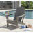 Patio-Specific Folding Adirondack Chair, Grey, Four-In-One Cup Holder, Weather-Resistant Plastic Material, Suitable For Outdoor Garden, Backyard, And Patio Use.-1579003598