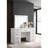 Sarah Glossy White 9-Drawer Vanity Desk