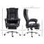 Chaise de bureau en microfibre, chaise d'ordinateur à haut dossier avec massage à 6 points, chaleur, repose-pieds rétractable à hauteur réglable-246582735
