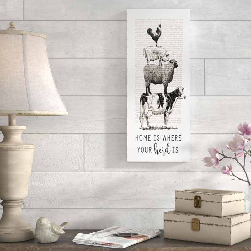Home is Where Your Herd is Book Animals - impression d'art graphique