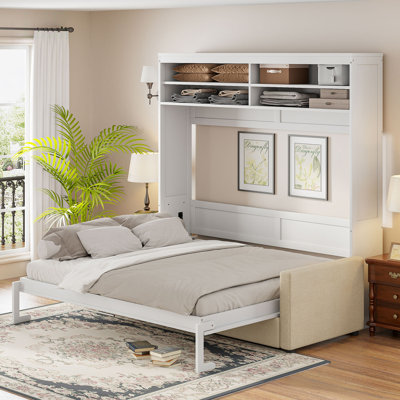 Grand lit escamotable mural avec canapé, conception peu encombrante pour le confort et la commodité dans les petits appartements