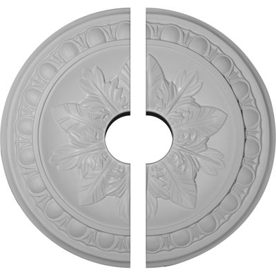 Médaillon de plafond Endeterathane Exeter, DE 17 3/4 po x P 3 1/2 po x P 1 1/8 po (convient aux auvents jusqu'à 3 1/2 po), deux pièces, apprêté en usine