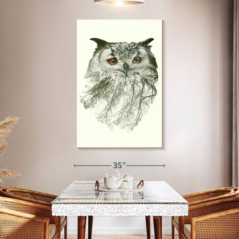 Brampt Forest Tree Owl, 51" H x 34" W