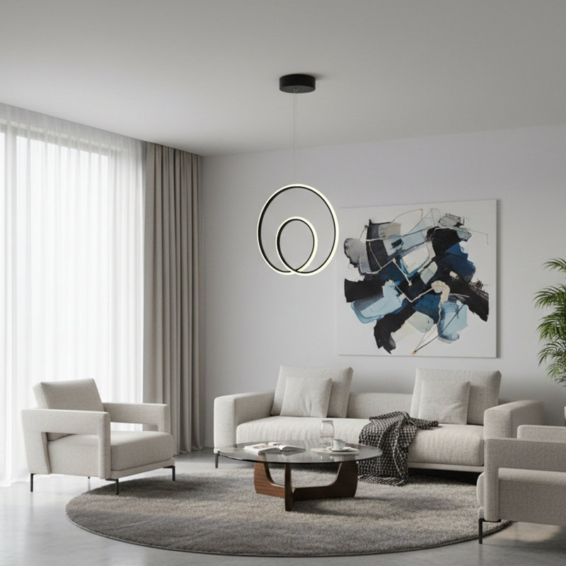 Contemporary Novelty Circular LED Chandelier
