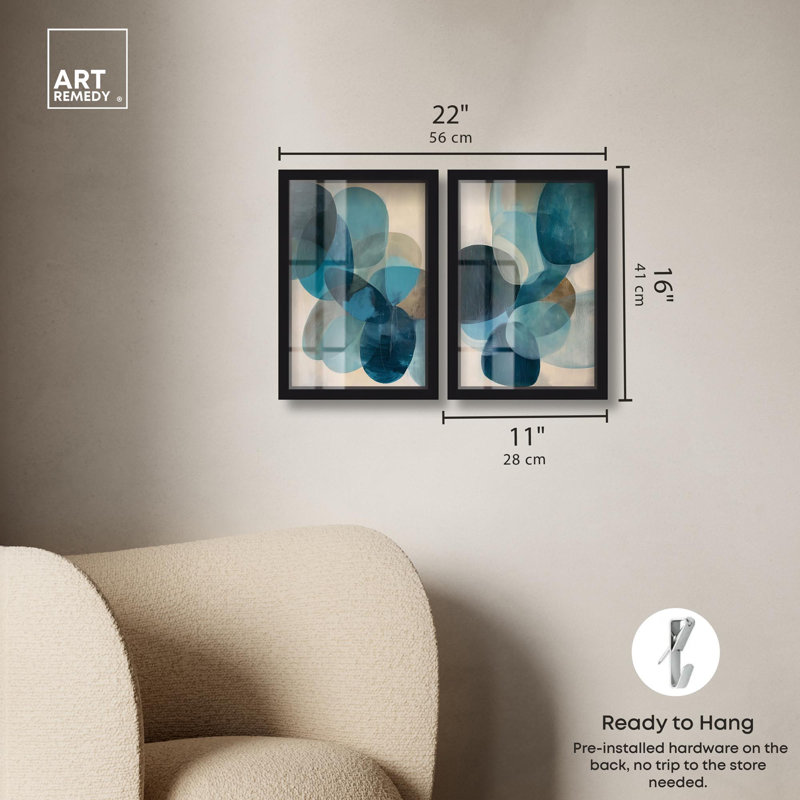 Terra Bound Set Geode Shadowbox Print par , Noir, H 17 po x l 24 po