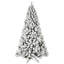 Arbre de Noël floqué pré-éclairé avec lumières UL blanc chaud, embouts en PVC, fil mémoire dépliable automatiquement, support facile à assembler et support en métal stable - décor des Fêtes enneigé-122129442