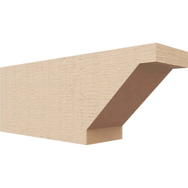 Burlington Woodgrain TimberThane Rafter Tail, Primed Tan, 6" H x 16" W x 4" D
