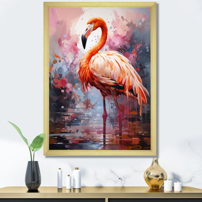 Madry Animal Coral Flamingo Delicate I, reproduction d'art sur toile