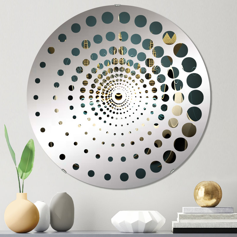 Zyonna - Spiral Circle Wall Mirror, 23.6" x 23.6"