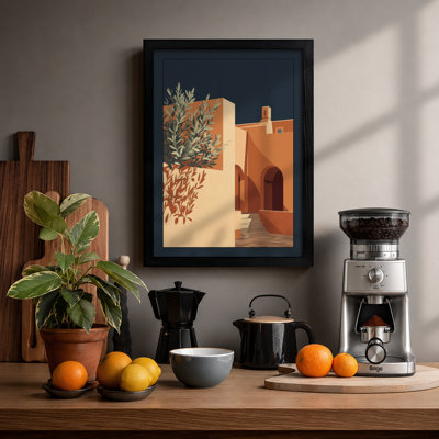 Terracotta Architecture Minimalist - Framed Print