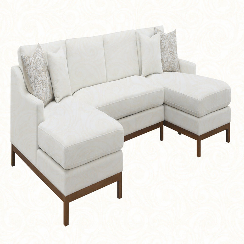 Canapé modulaire en chenille ivoire Valiant avec 4 coussins Valiant