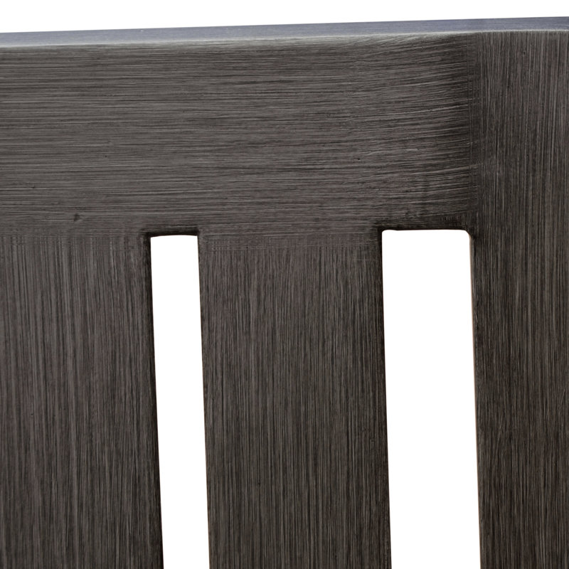 Modern Outdoor Dining Chairs In Aluminum With Dark Gray And Silver Water - Cushions, Lightweight, 25.11 Wide, Assembly Included, Stable Structure, Rust , Sleek Design, Frame, Required,