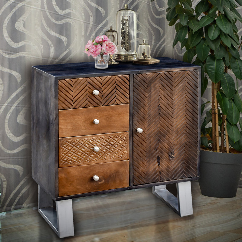 Solid Wood Accent Cabinet