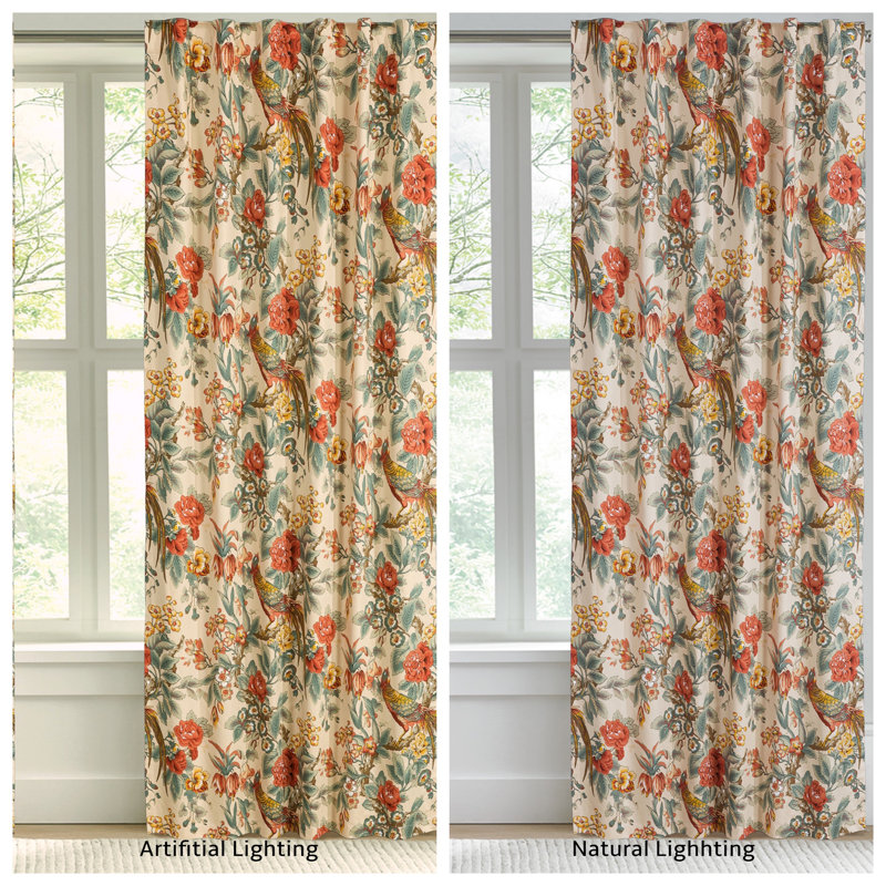 Paradise Semi Sheer Curtains / Drapes Pair, 52" W x 84" L