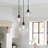Concow 3 - Light Dimmable Black Cluster Pendant With Clear  Globe Glass