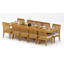 13 Pcs Grade-A Teak Wood Dining Set: 122" Atnas Double Extension Rectangle Table And 12 Caranas Armless Chairs #11Ca2800-1469229844