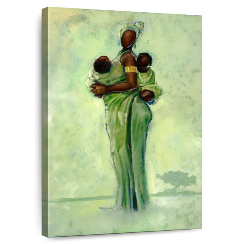 Leisha Raising Two Nations, 48" H x 32" W