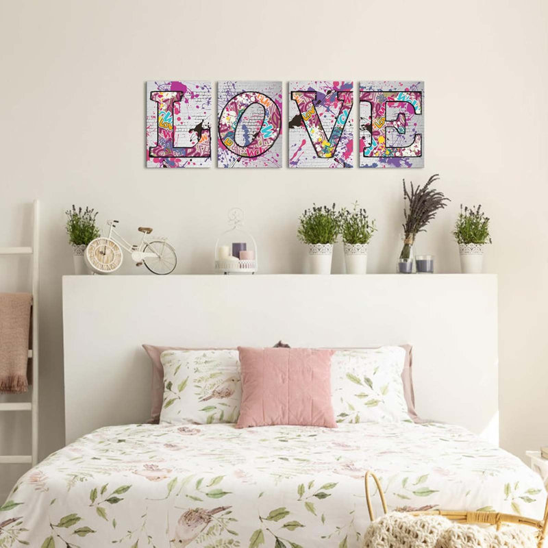 4 Piece Wrapped Canvas Wall Art