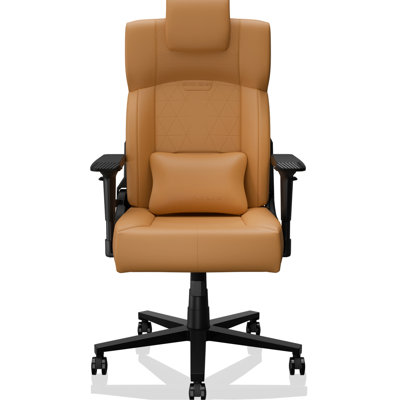 Ergonomic Gaming Chair With High - Quality Pu Leather, Lumbar Support, And Gas Lift For Playing Games, Working, Watching Tv Yellow Back Computer Skin Fabric, Heavy Metal Base, Class 4 Suitable For