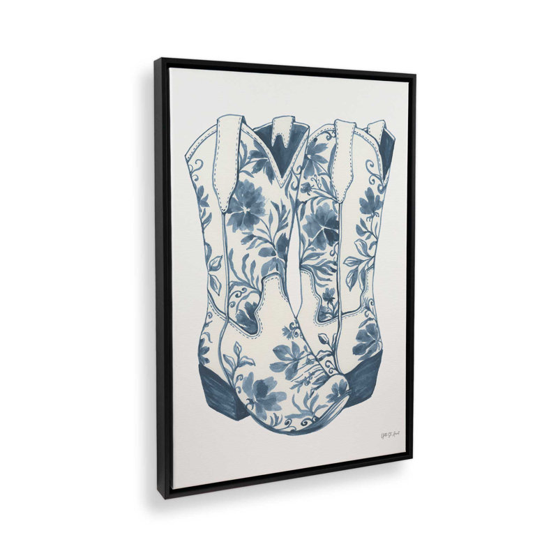 «Kickin It Chinoiserie» par Yvette St. Amant, reproduction d'art, H 16 po x l 12 po, Cadre flottant, Noir