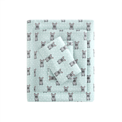 Ensemble de draps en flanelle de coton 4 pièces Gracie Mills