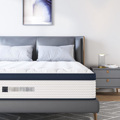 Matelas pour grand lit en mousse à mémoire de forme de 10 po, espace en coton pour un sommeil confortable et respirant, soutien plus fort, taille moyenne à rafraîchissement ferme avec coton, confort optimal, soulagement des maux de dos, fabriqué sans