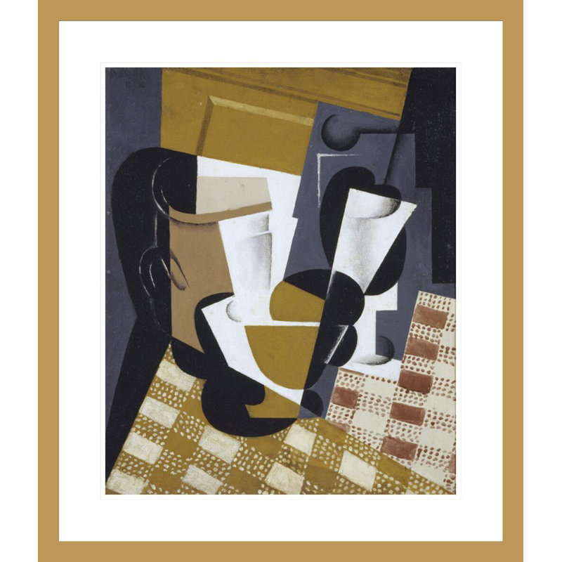 Broc et verre par Juan Gris, H 27,19 po x l 23,5 po