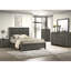 Cadre de lit à finition géométrique gris rustique de style contemporain pour grand décor de chambre à coucher avec finition-1123835958