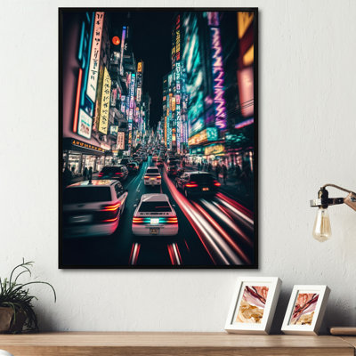 Futon sur toile «Neon tokyo» - paysages urbains