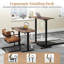 Bureau assis-debout 48 po x 24 po avec 3 réglages de mémoire et protection anti-collision brun-911153743