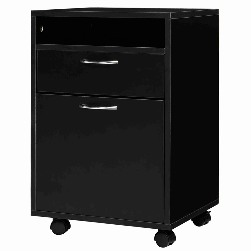 Mobile Storage Cabinet Organizer, Black
