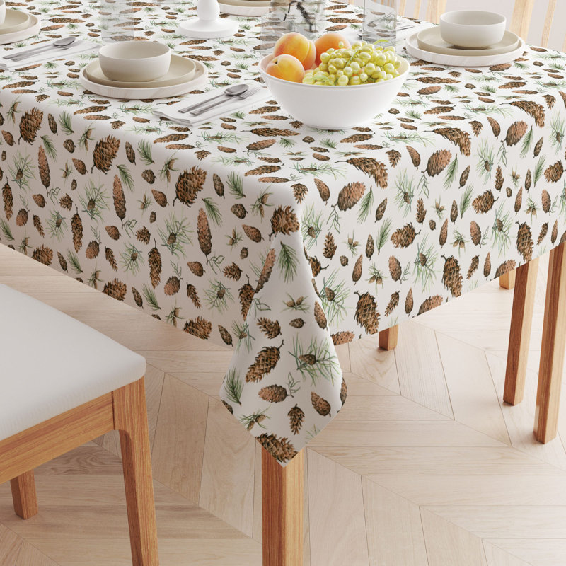 Newmarket Pinecones Allover Tablecloth, 60" W x 120" L