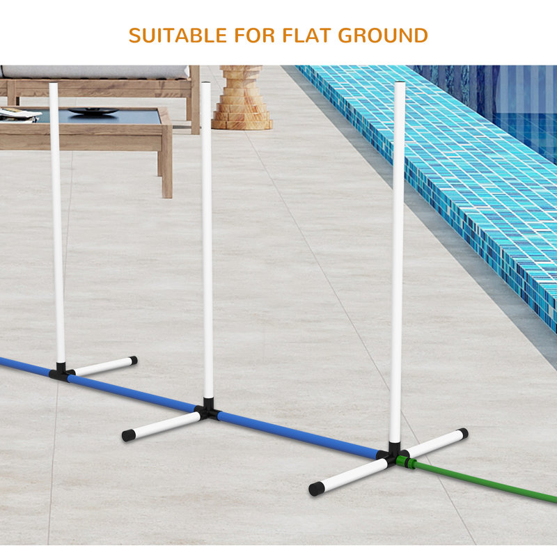 PawHut White Dog Agility Training Set with Water Tube