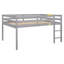 Lit mezzanine avec échelle en bois massif-1296507190