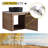 Wall-Mounted Bathroom Vanity With Ceramic Art Sink-686979507