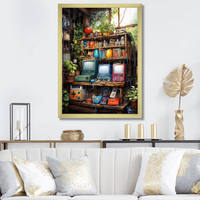 «Vintage Video Game Retro Reverie I», reproduction d'art sur toile
