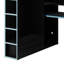 Lit mezzanine double avec bureau, garde-robe, tiroirs, port USB, bande à DEL RVB, lit pour poste de travail-2133532848