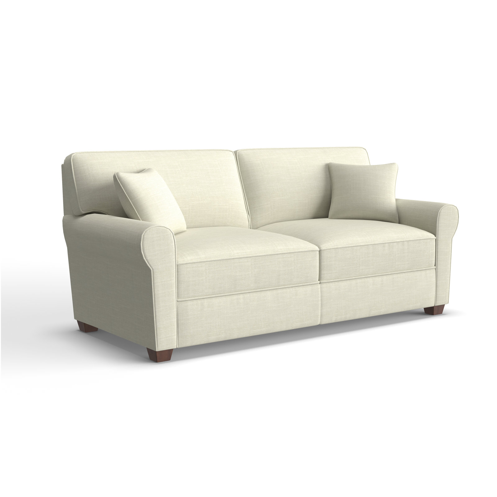 Shannon 36" Sofa Bed, Dark Walnut, Conversation Pearl Basketweave