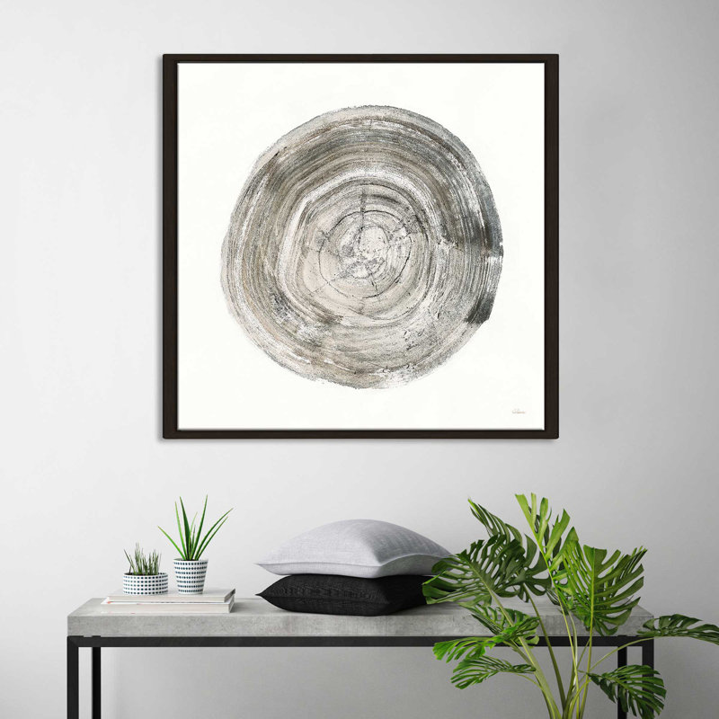 " Counting The Years II ", 31.5" H x 31.5" W x 2" D, Espresso Floater Frame