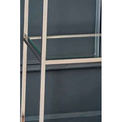 Yerkes 100cm Glass Top Console Table