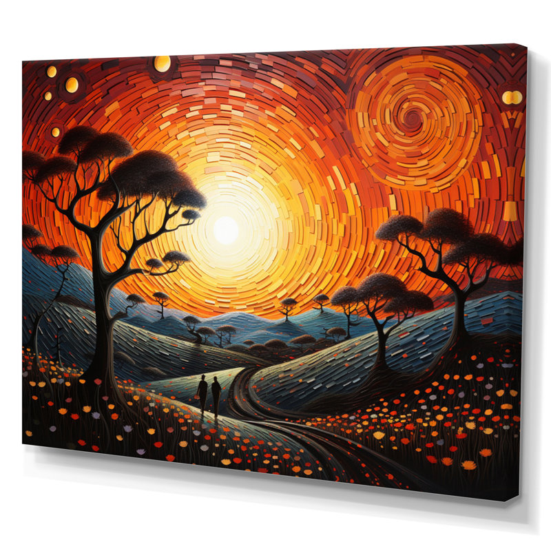 Paysage romantique aime «Journey II», H 30 po x l 40 po x P 1,5 po, Toile tendue