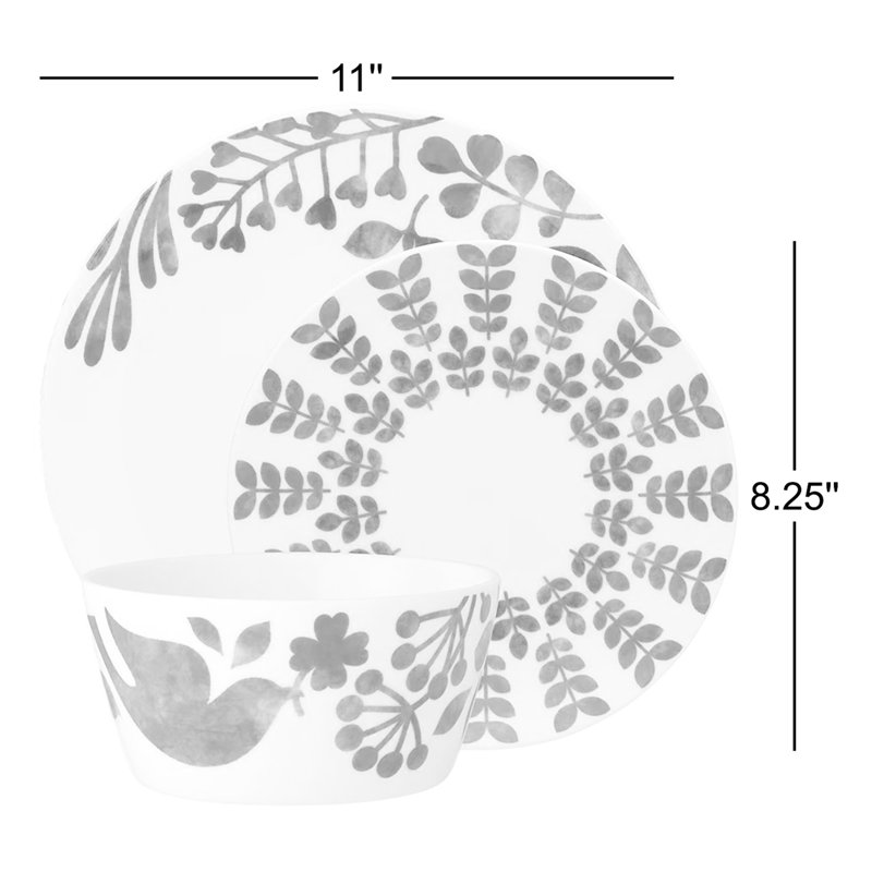 Noritake Sandefjord 12-Piece Dinnerware Set, Service For 4
