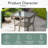 Outdoor Patio Brown PE Wicker Side Table With Glass Tabletop-281456857