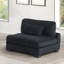 Fauteuil contemporain sans accoudoirs gris avec structure en bois et velours côtelé de 46,14 po de largeur, avec pieds solides de conception moderne, idéal pour les espaces de vie primaires relaxants, dimensions-2112371507