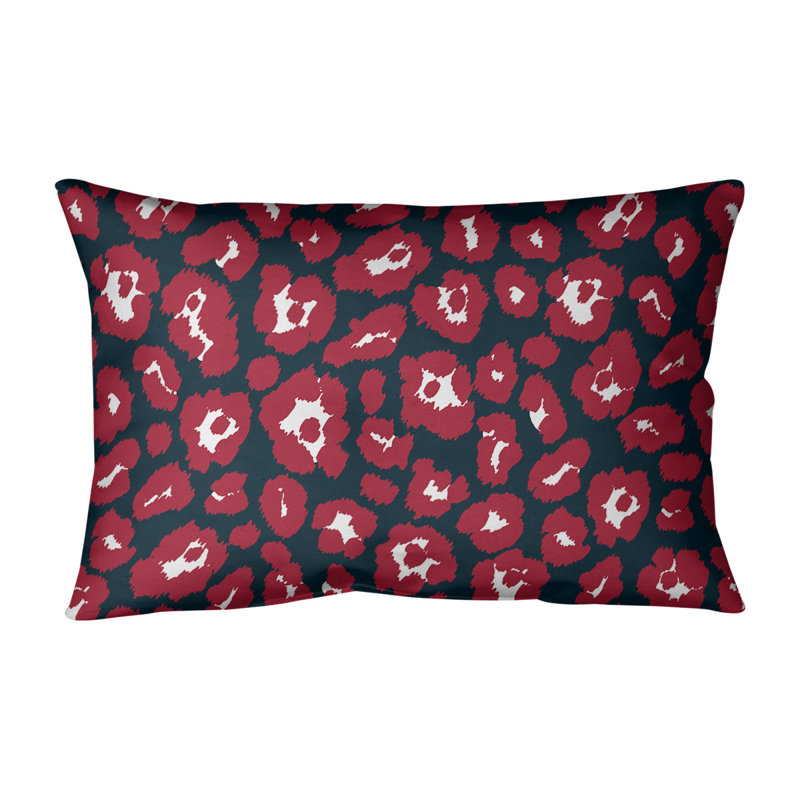 Housse de coussin rectangulaire Houston football, Polyester sergé, Bleu