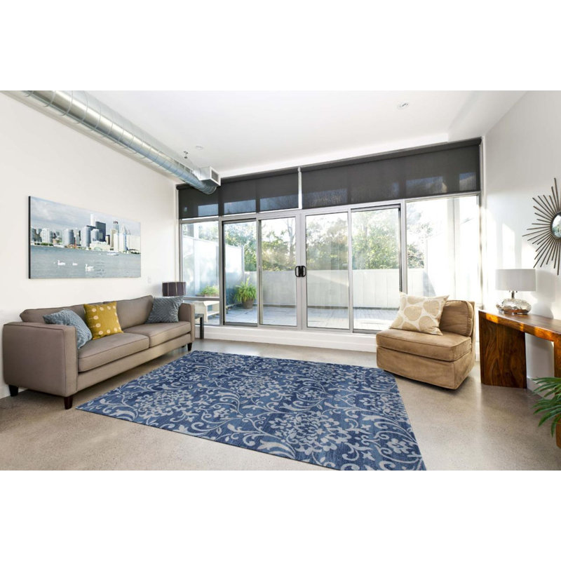 Tapis décoratif à motif floral Mathis