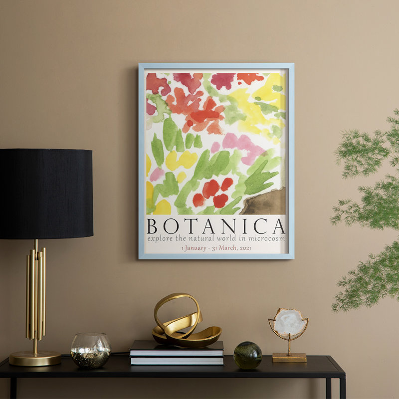 Affiche d'exposition botanique IV - Botanica, Bleu, H 30 po x l 24 po
