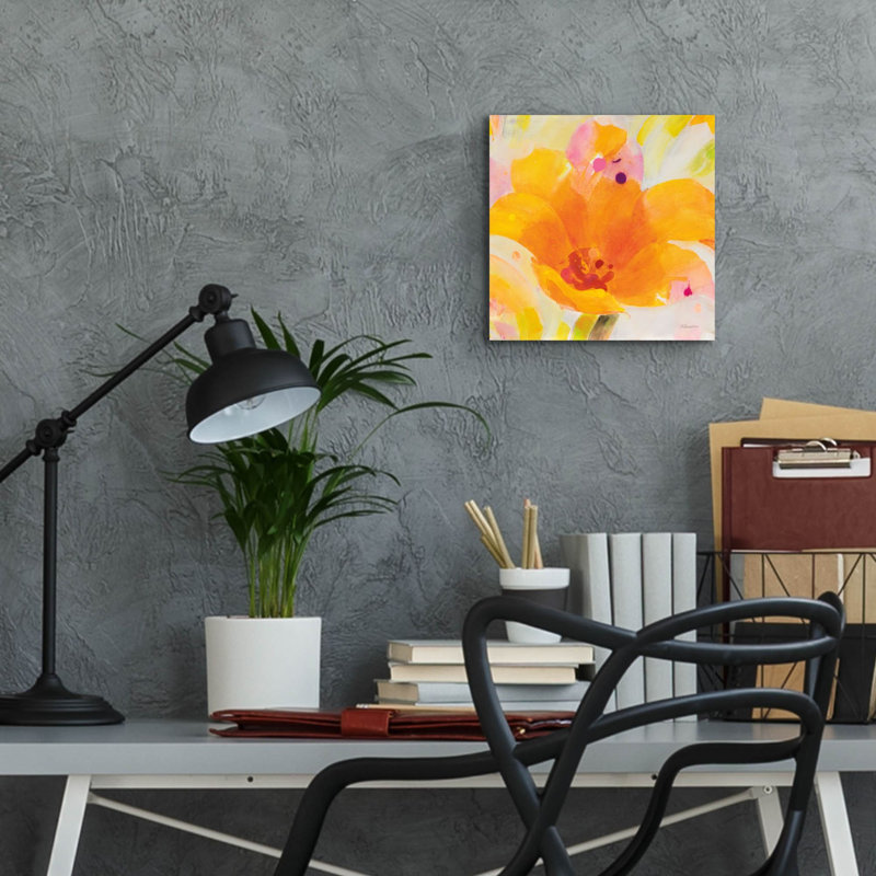 «Bright Tulips 1» par Albena Hristova, art mural en verre acrylique, H 12 po x l 12 po x P 0,13 po