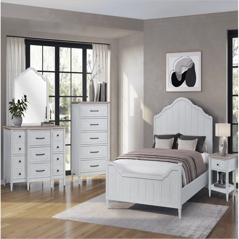 Petite commode pour adolescent - Ciment et sable, Blanc